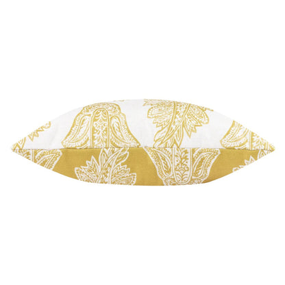 Saffron - Side - Paoletti Kalindi Paisley Outdoor Cushion Cover
