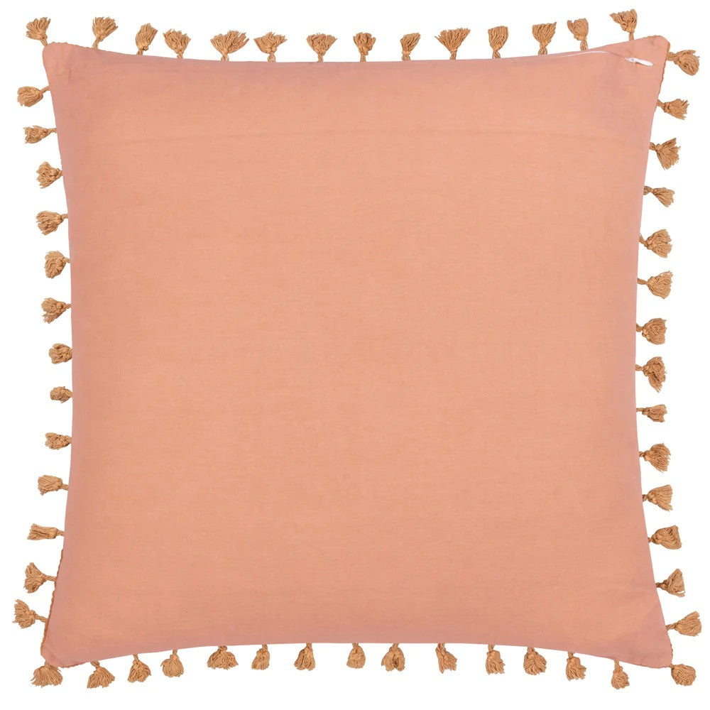 Petrol - Back - Paoletti Marisa Cotton Velvet Floral Cushion Cover