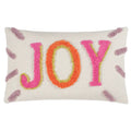 White-Multicoloured - Front - Heya Home Joy Tufted Cushion Cover