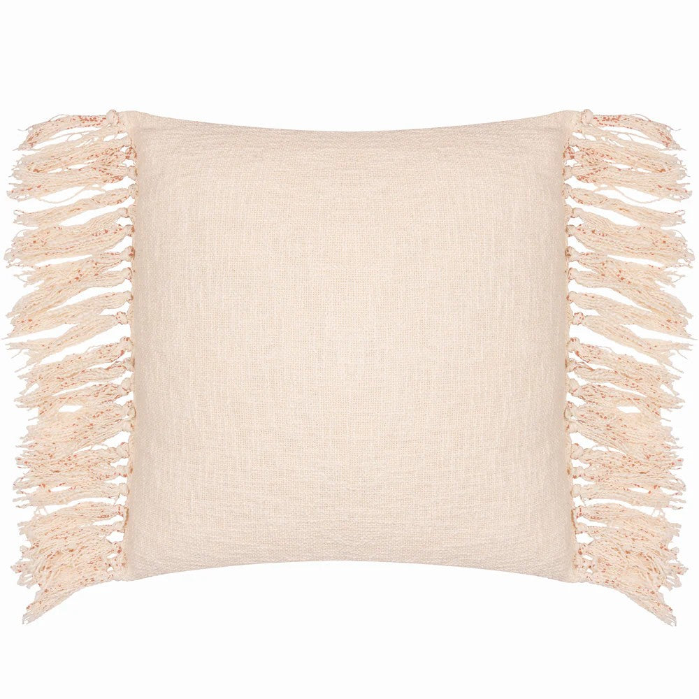 Pecan - Back - Yard Saku Fringed Blossom Cushion Cover