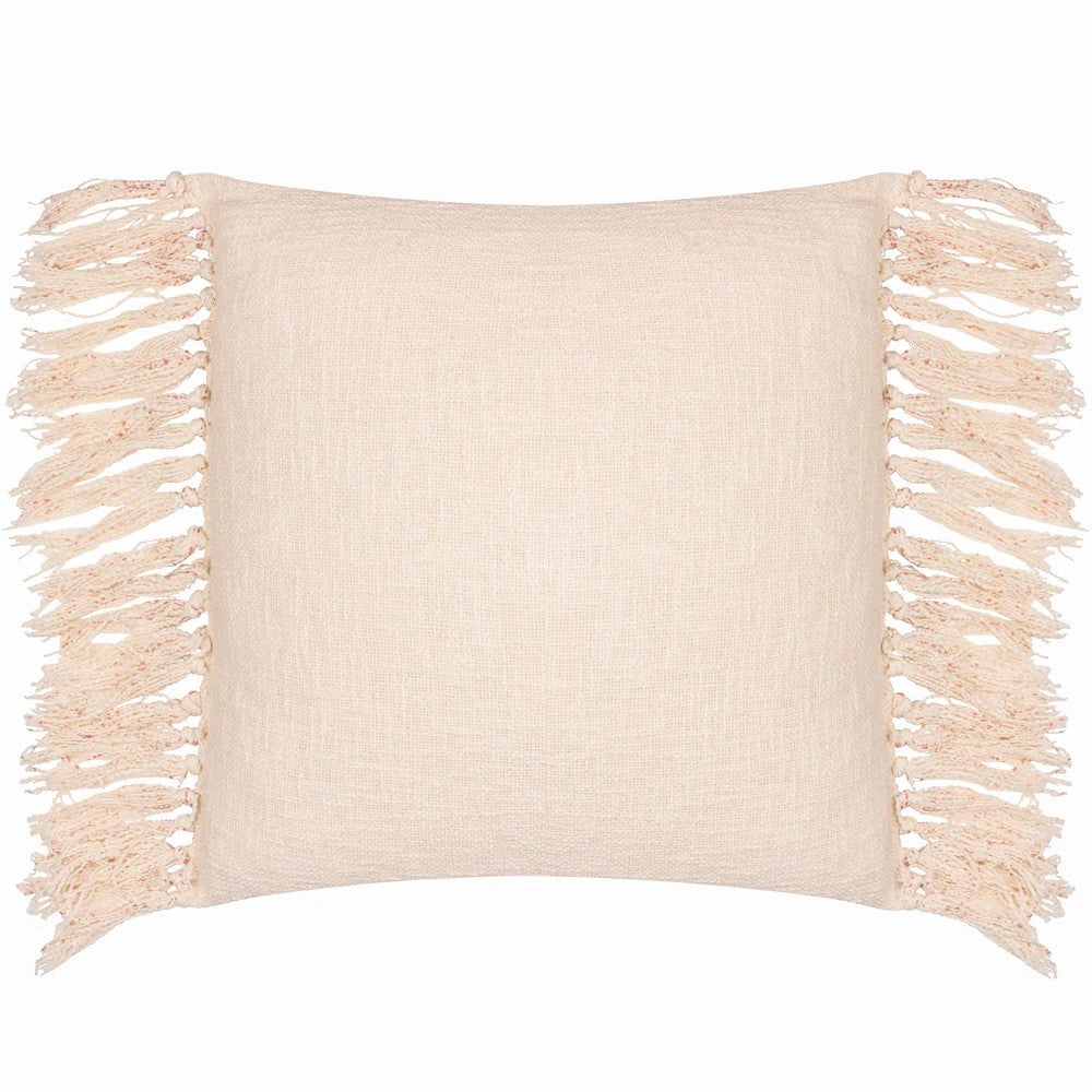 Kilm Red - Back - Yard Saku Fringed Blossom Cushion Cover