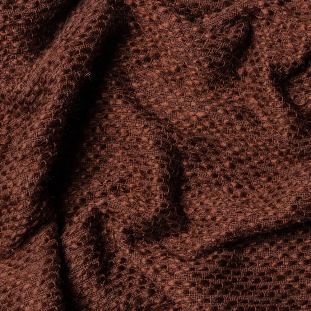 Chestnut - Back - Hoem Morni Woven Tassel Throw