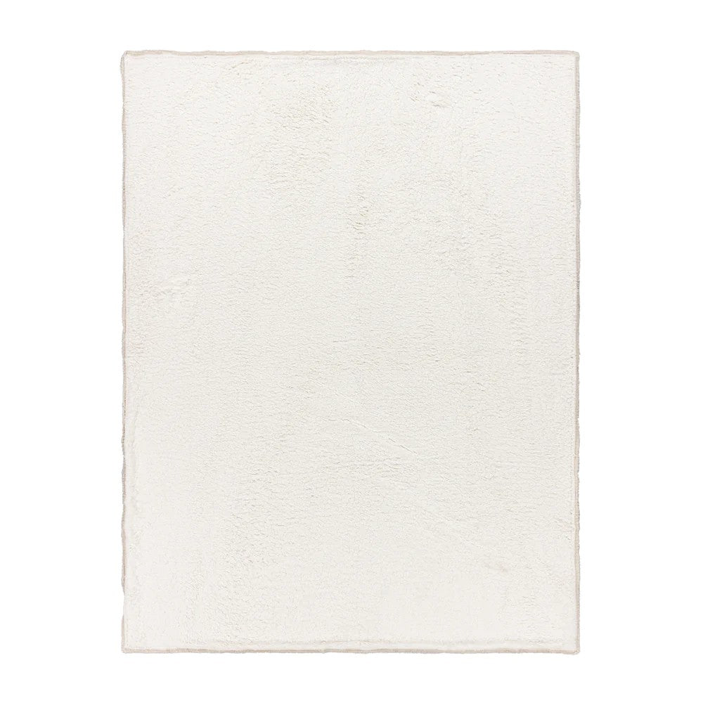 Natural-Pink - Back - Yard Skye Sherpa Stripe Throw