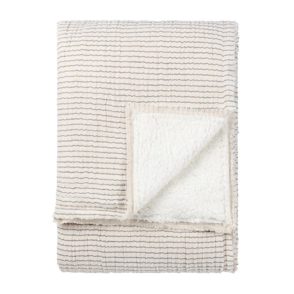 Natural-Pink - Side - Yard Skye Sherpa Stripe Throw