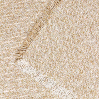 Natural - Back - Yard Doze Woven Fringed Throw