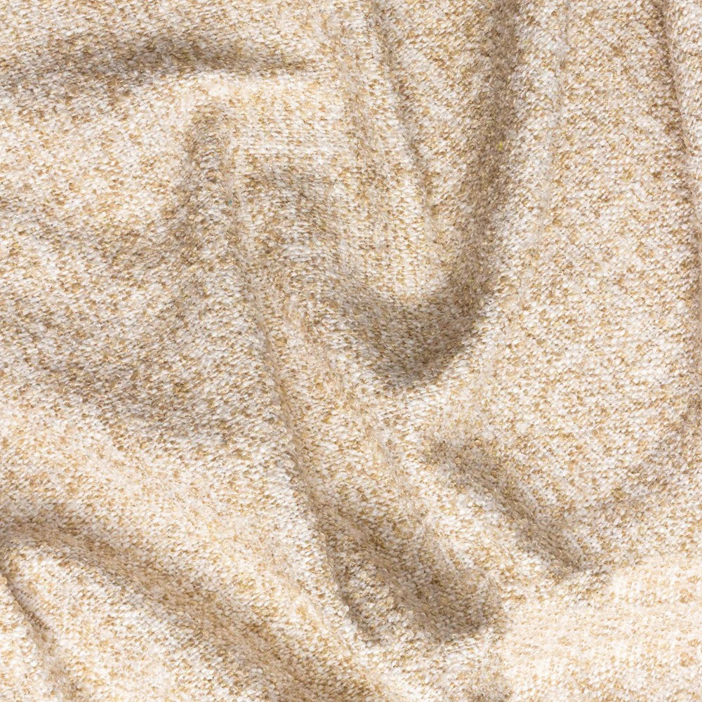 Natural - Side - Yard Doze Woven Fringed Throw