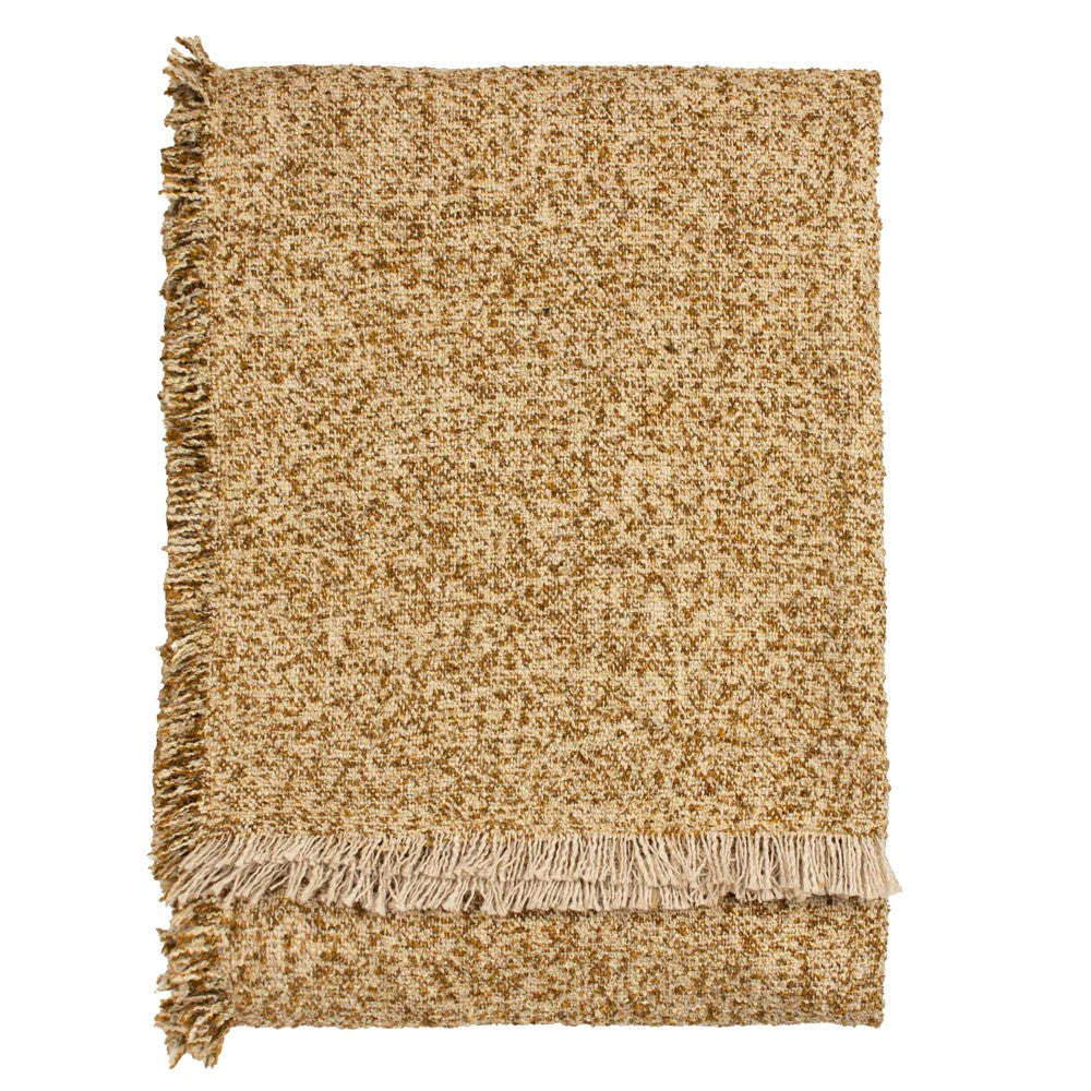Biscuit - Front - Yard Doze Woven Fringed Throw