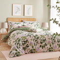 Peach-Vine Green - Back - Wylder Passiflora Botanical Duvet Cover Set