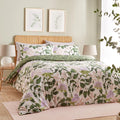 Peach-Vine Green - Front - Wylder Passiflora Botanical Duvet Cover Set