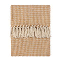 Honey - Front - Yard Lorne Waffle Fringed Throw