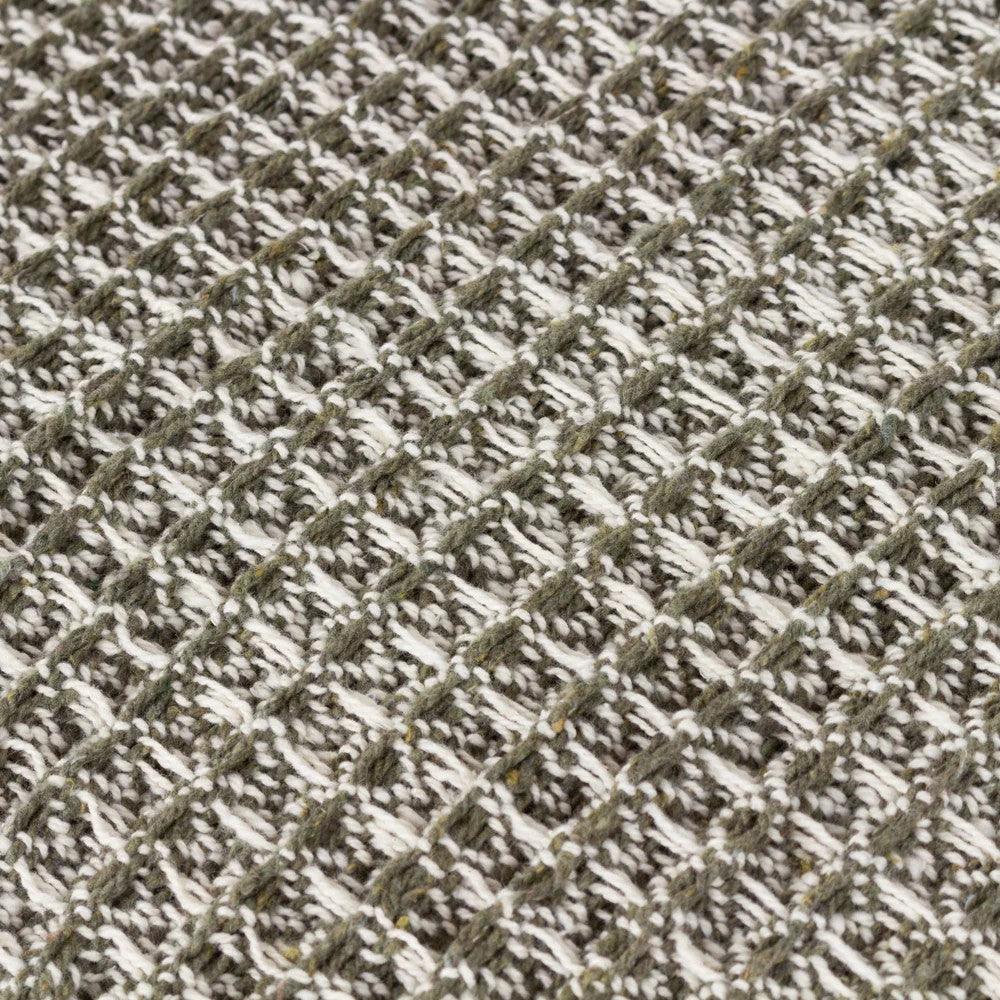 Lichen - Back - Yard Lorne Waffle Fringed Throw