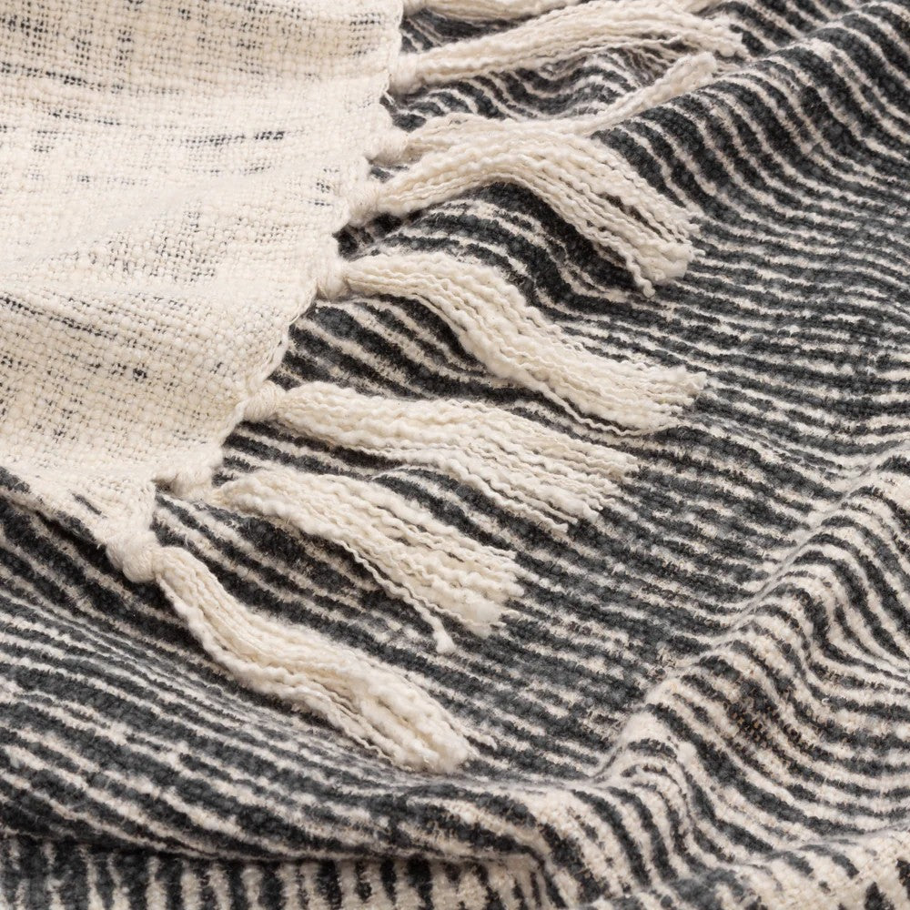 Black - Back - Yard Sono Ink Abstract Throw