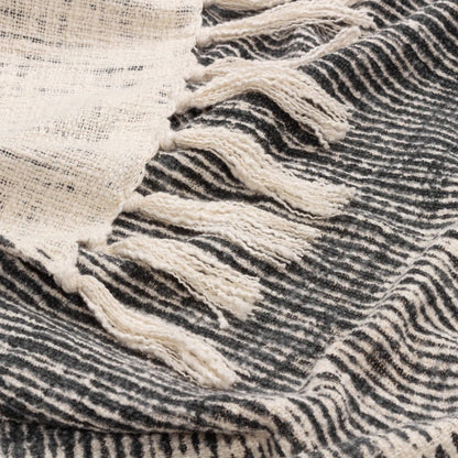 Black - Back - Yard Sono Ink Abstract Throw