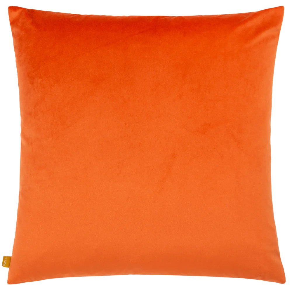 Orange - Back - Evans Lichfield Checked Outdoor Cushion Cover