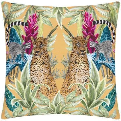 Multicoloured - Front - Wylder Kali Leopard Outdoor Cushion Cover