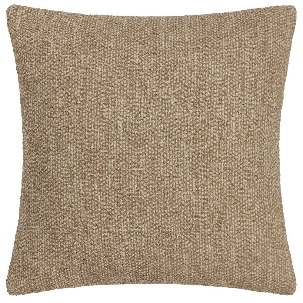 Toffee-Nougat - Front - Hoem Tiona Woven Jacquard Square Cushion Cover