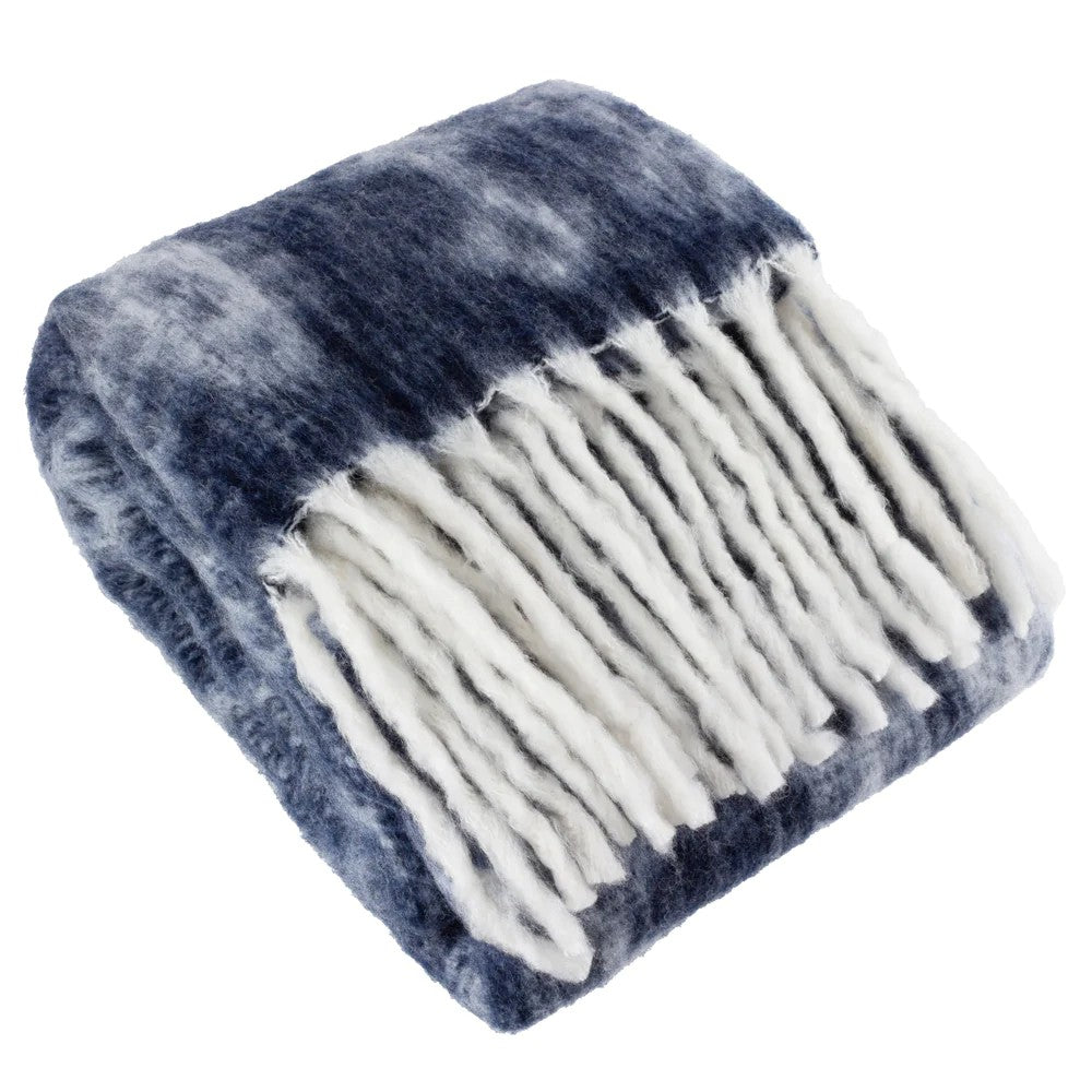 Ink - Side - Yard Caernarfon Faux Mohair Throw