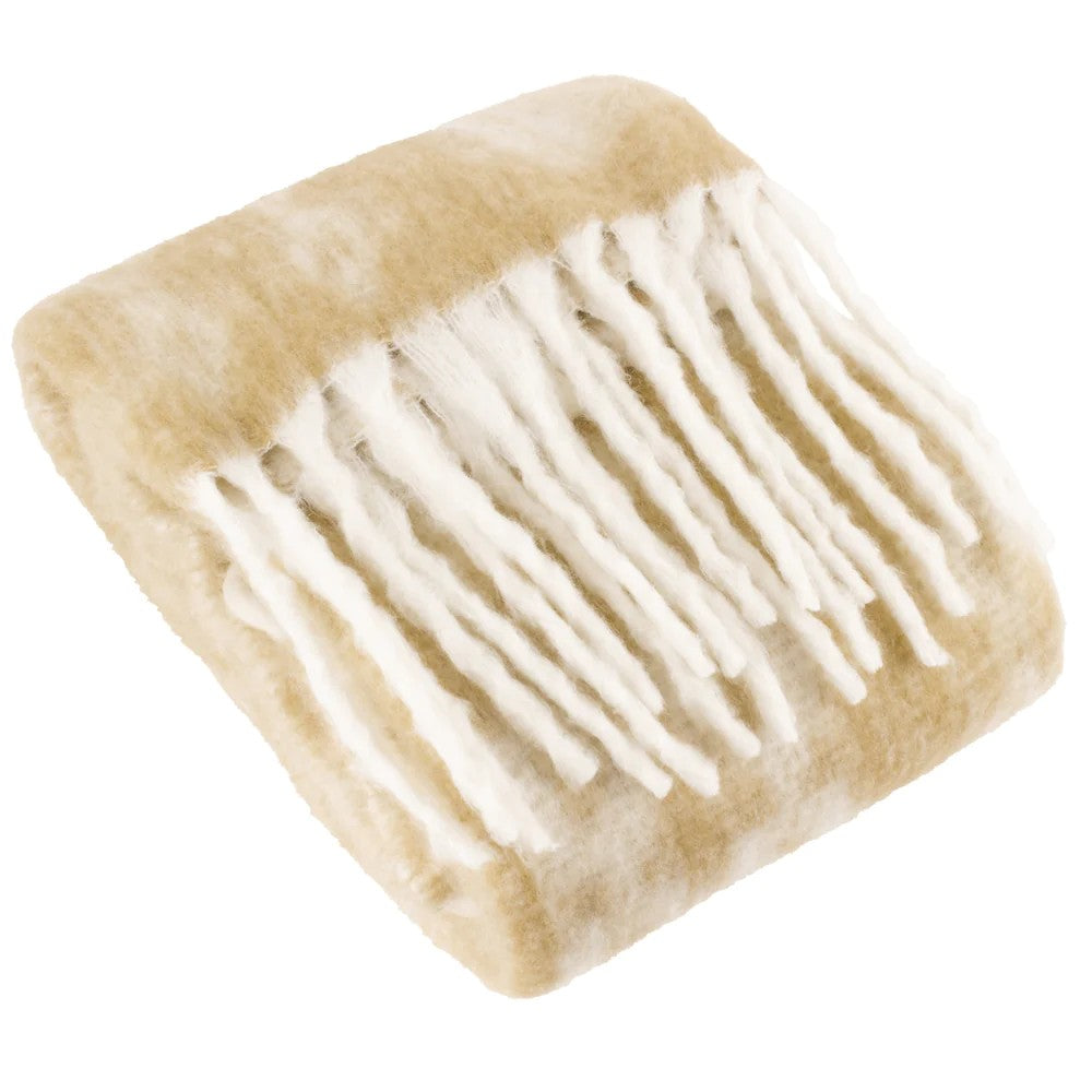 Toffee - Side - Yard Caernarfon Faux Mohair Throw