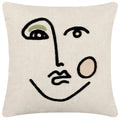 Pink-Green - Front - Furn Cleo Embroidered Woven Linear Cushion Cover