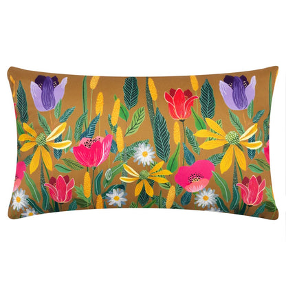 Saffron - Front - Wylder House Of Bloom Celandine Rectangular Outdoor Cushion Cover