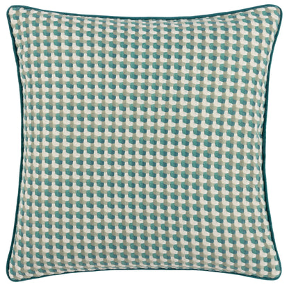 Teal - Front - Furn Marttel Jacquard Geometric Cushion Cover
