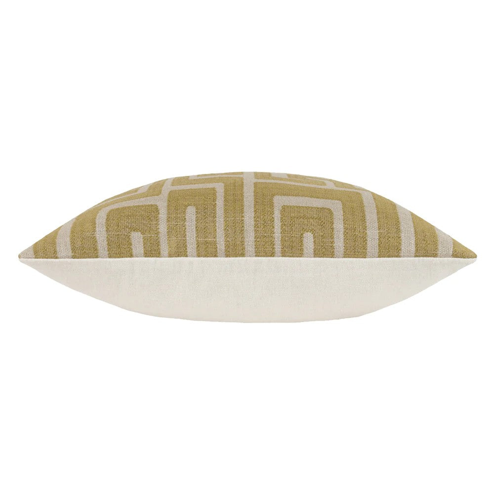 Olive - Side - Hoem Lauder Jacquard Cushion Cover