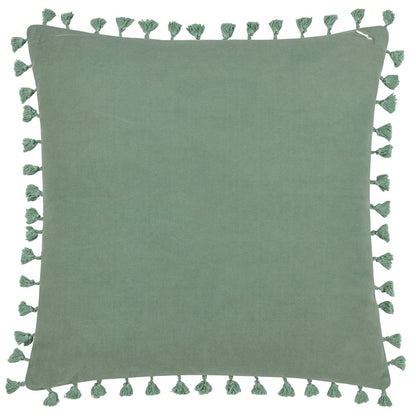 Rust - Back - Paoletti Salisa Cotton Velvet Floral Cushion Cover