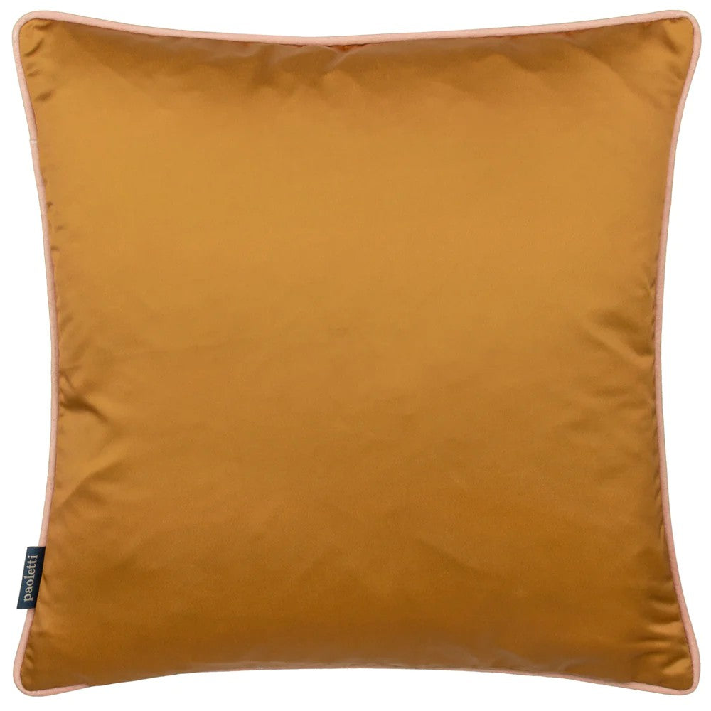 Teal - Back - Paoletti Carnaby Satin Chain Geometric Cushion Cover