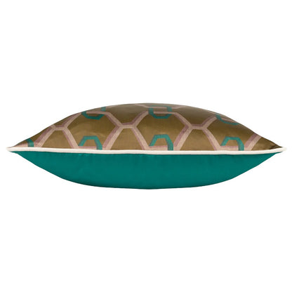Bronze - Side - Paoletti Carnaby Satin Chain Geometric Cushion Cover
