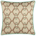 Ivory - Front - Paoletti Carnaby Satin Chain Geometric Cushion Cover