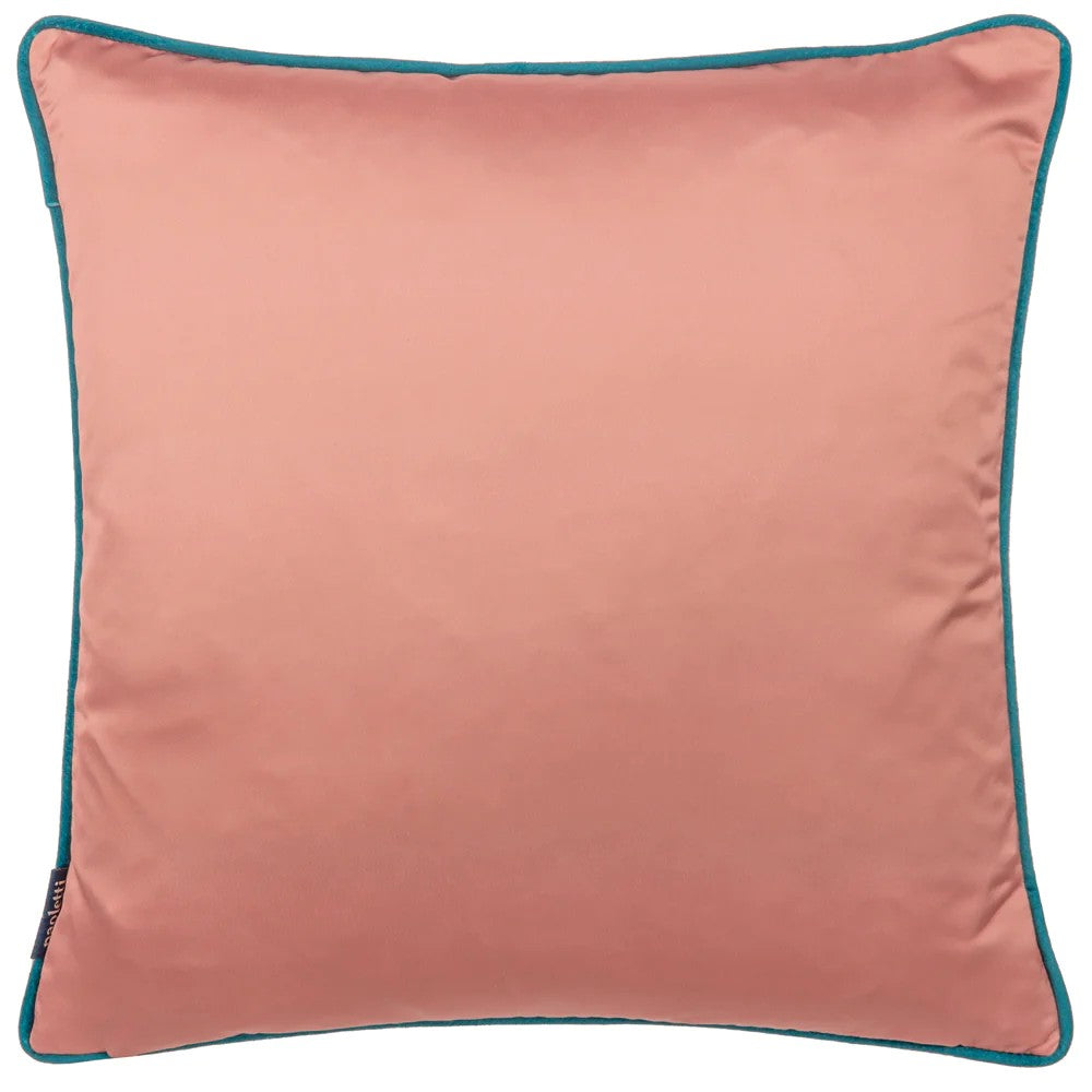 Olive - Back - Paoletti Carnaby Satin Chain Geometric Cushion Cover