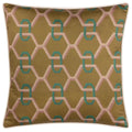 Bronze - Front - Paoletti Carnaby Satin Chain Geometric Cushion Cover