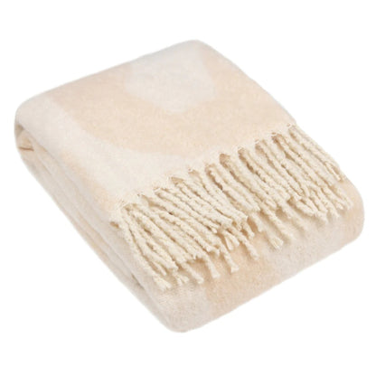 Marshmallow - Front - Hoem Meta Jacquard Tassel Throw