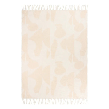 Marshmallow - Back - Hoem Meta Jacquard Tassel Throw
