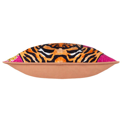 Pink - Side - Furn Year Of The Tiger Velvet Cushion Cover