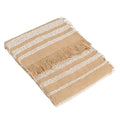 Nougat - Front - Hoem Jour Woven Linear Fringed Throw