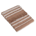 Baked Clay - Front - Hoem Jour Woven Linear Fringed Throw