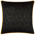 Black - Front - Paoletti Chenille Piped Cushion Cover