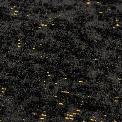 Black - Side - Paoletti Chenille Piped Cushion Cover