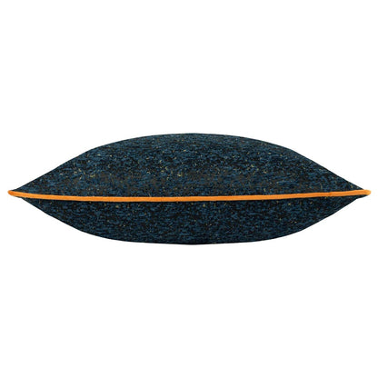 Navy - Back - Paoletti Chenille Piped Cushion Cover
