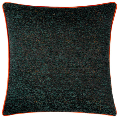 Emerald - Front - Paoletti Chenille Piped Cushion Cover