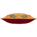 Ochre-Claret - Side - Wylder Holland Park Duo Peacock Rectangular Cushion Cover