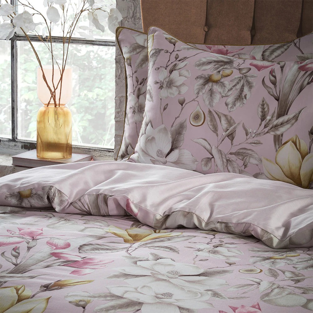 Blush - Side - EW by Edinburgh Weavers Lavish Sateen Floral Duvet Cover Set