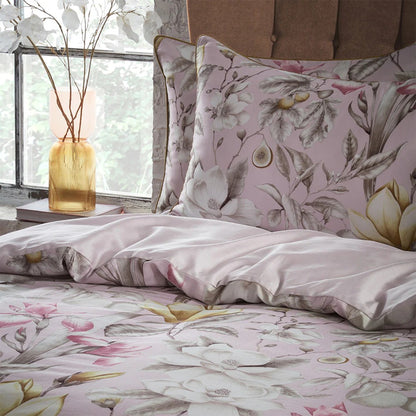 Blush - Side - EW by Edinburgh Weavers Lavish Sateen Floral Duvet Cover Set
