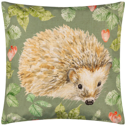 Olive - Front - Evans Lichfield Hedgehog Outdoor Cushion Cover