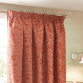 Brick - Back - Wylder Nature Grantley Jacquard Pencil Pleat Curtains