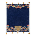 Royal Blue - Front - Wylder Tropics Regal Tassel Leopard Embroidered Throw