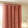 Brick - Side - Wylder Nature Grantley Jacquard Eyelet Curtains