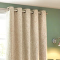 Natural - Side - Wylder Nature Grantley Jacquard Eyelet Curtains