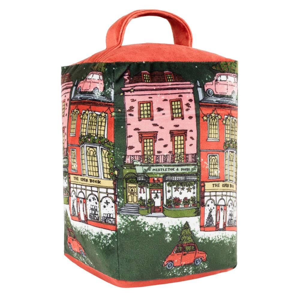 Multicoloured - Front - Furn Velvet Christmas Doorstop